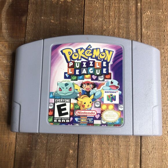 Pokemon Puzzle League (Nintendo 64, 2000) N64 Authentic CARTRIDGE ONLY - Tested - Picture 1 of 2